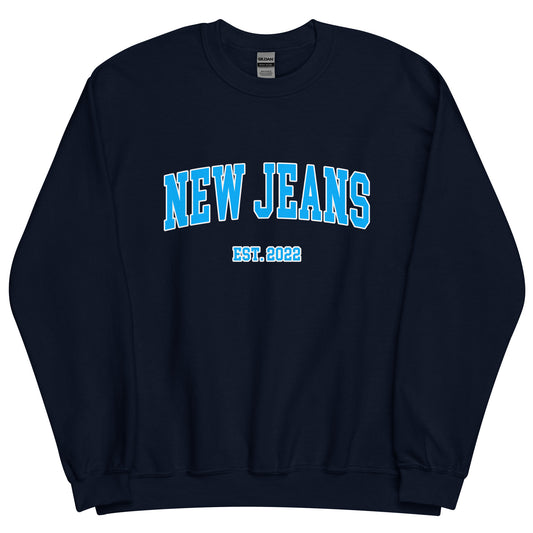 newjeans inspired merch new jeans tourist sweatshirt kpop merch sweater touristcore aegyo apparel navy