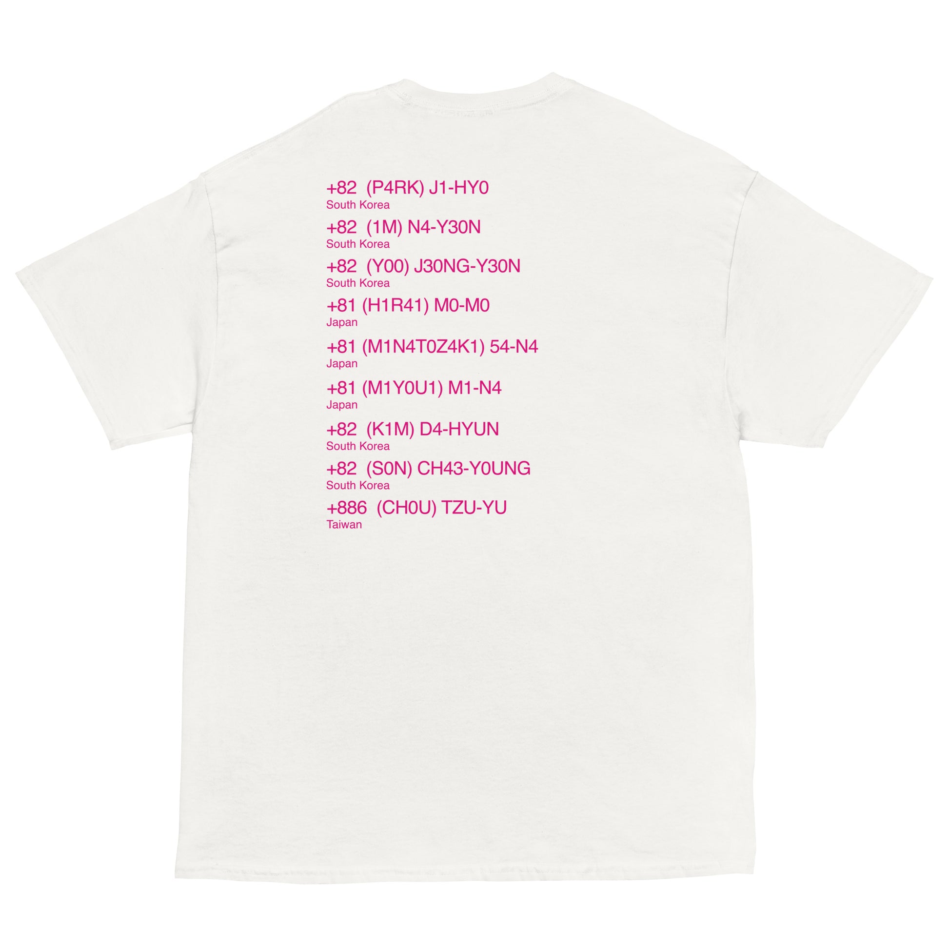 twice inspired t-shirt kpop merch shirt momo tee nayeon jihyo tzuyu dahyun chaeyoung sana mina tour